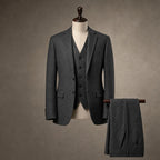 Herringbone Waistcoat Adjustable Back Strap Dark Grey – Product Photo