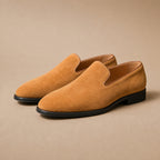 Suede Loafers Slip On Brown – Product Photo