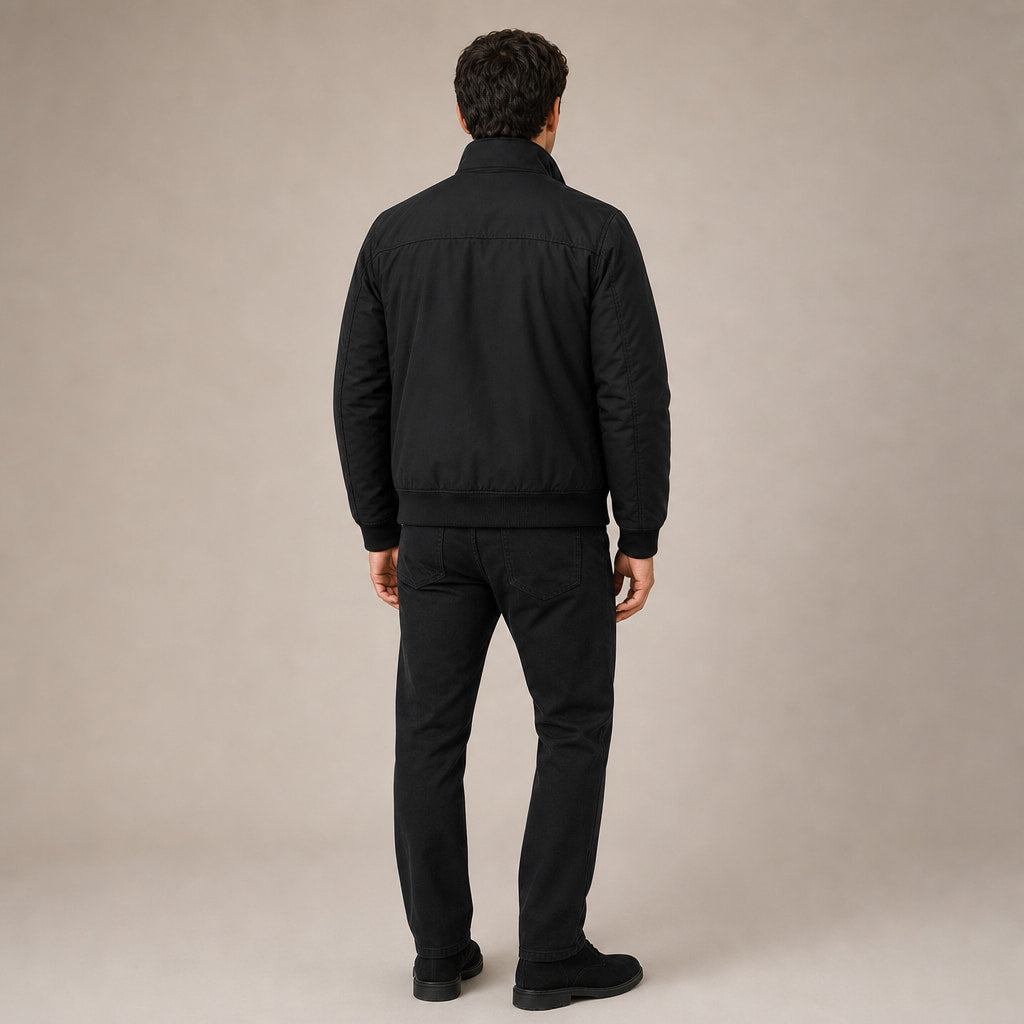 Coats Fleece Lined Structured Coat Black – Full Look