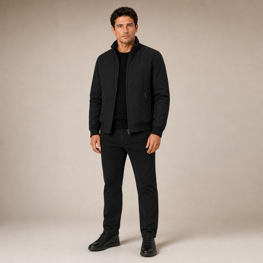 Coats Fleece Lined Structured Coat in Black – Tarlano Premium Menswear