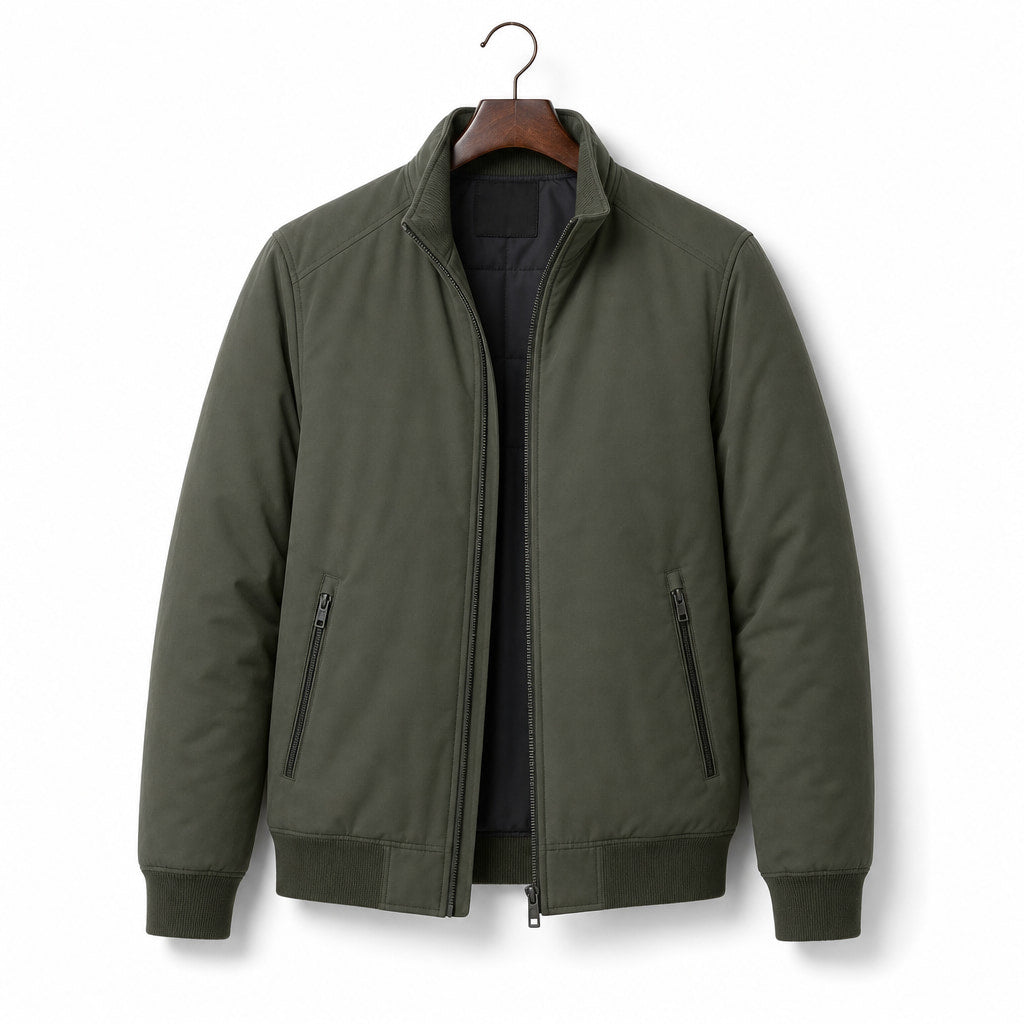 Coats Fleece Lined Structured Coat Green – Product Photo