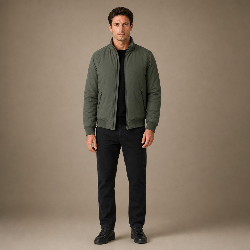 Coats Fleece Lined Structured Coat in Green – Tarlano Premium Menswear