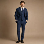 Herringbone Waistcoat Single Breasted in Navy – Tarlano Premium Menswear