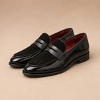 Loafer Shoes Leather Slip On Black – Product Photo