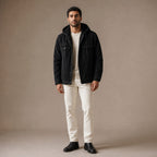 Denim Jacket Sherpa Lined in Black – Tarlano Premium Menswear