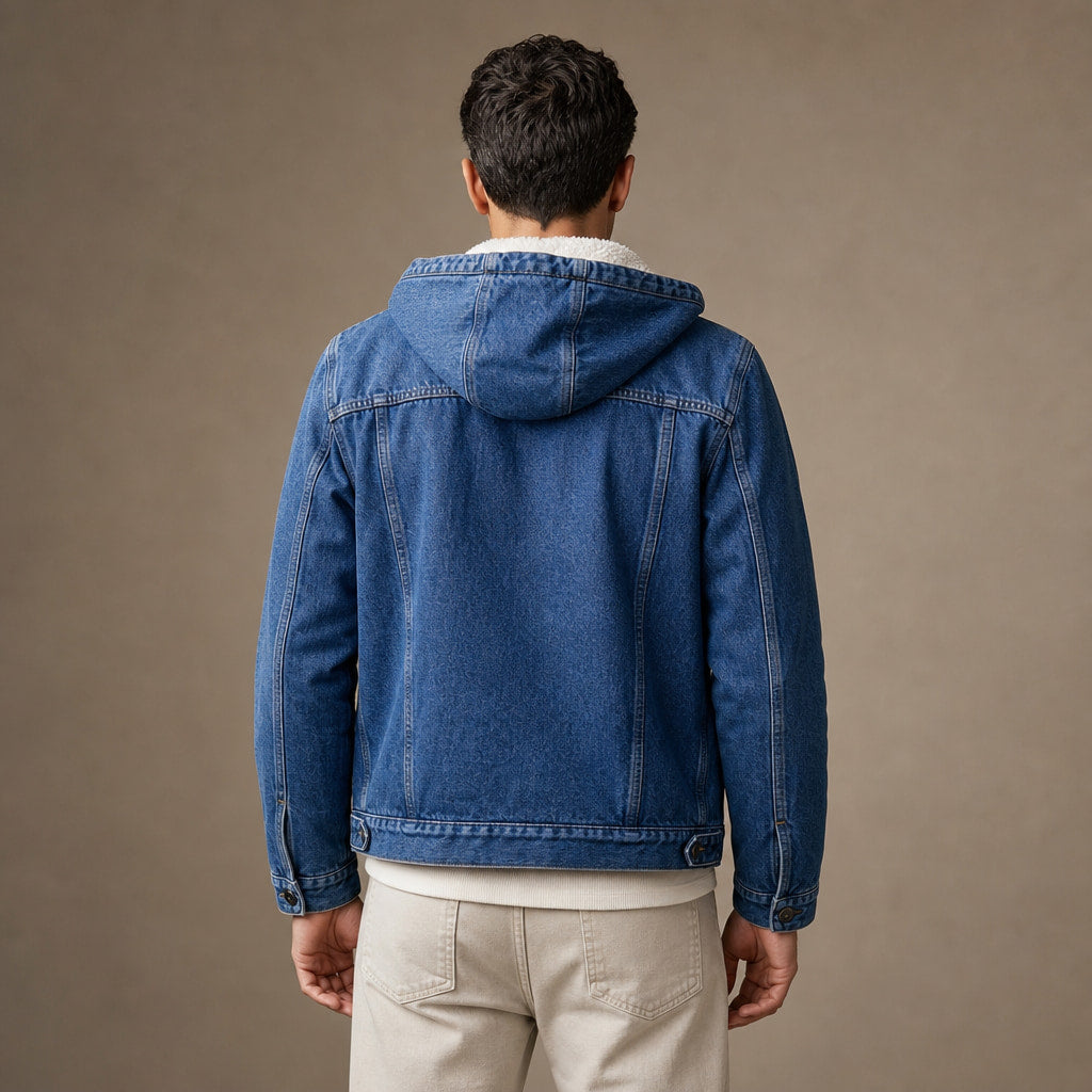 Denim Jacket Sherpa Lined Blue – Full Look