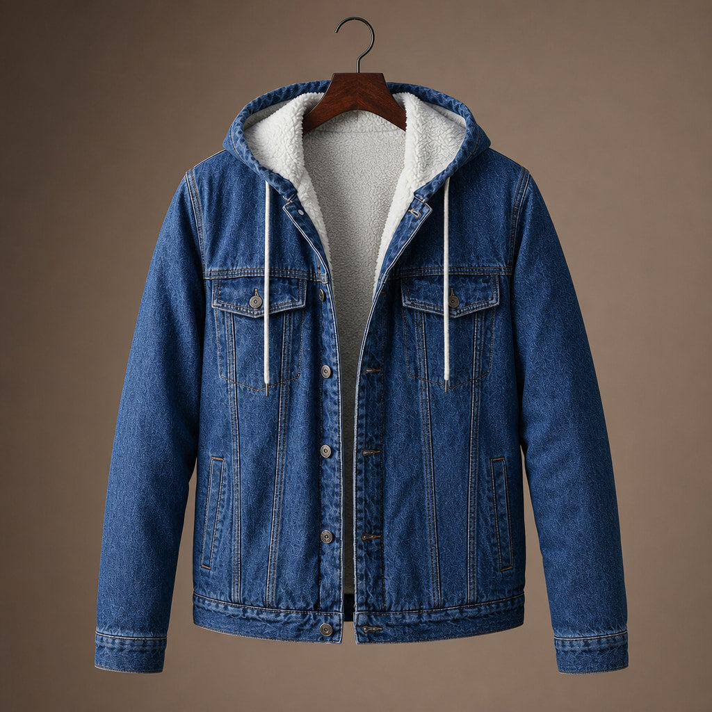 Denim Jacket Sherpa Lined Blue – Product Photo