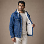 Denim Jacket Sherpa Lined Blue – Interior Lining Detail