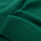 Knit Tracksuit Stand Collar Emerald Emerald – Fabric and Detail Close-Up