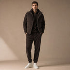 3 Piece Set Corduroy Effect Padded Gilet Chocolate – Product Photo