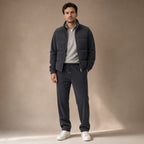3 Piece Set Corduroy Effect Padded Gilet Graphite – Product Photo