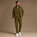 3 Piece Set Corduroy Effect Padded Gilet Khaki – Product Photo
