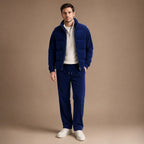 3 Piece Set Corduroy Effect Padded Gilet Navy – Product Photo