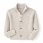 Cardigan Button Front Knit Relaxed Fit Beige – Product Photo