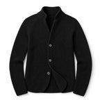 Cardigan Button Front Knit Relaxed Fit Black – Product Photo