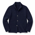 Cardigan Button Front Knit Relaxed Fit Blue – Product Photo