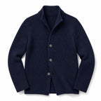 Cardigan Button Front Knit Relaxed Fit Blue – Product Photo