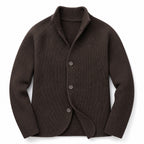 Cardigan Button Front Knit Relaxed Fit Brown – Product Photo