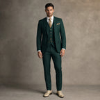 Three Piece Suit Breathable Weave Dark Green – Product Photo