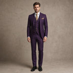 Three Piece Suit Breathable Weave Dark Purple – Product Photo