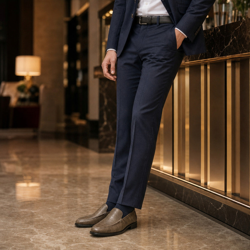 Leather Loafer Shoes Slip On Brown – Full Look