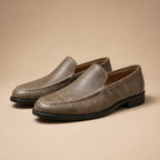 Leather Loafer Shoes Slip On Brown – Product Photo