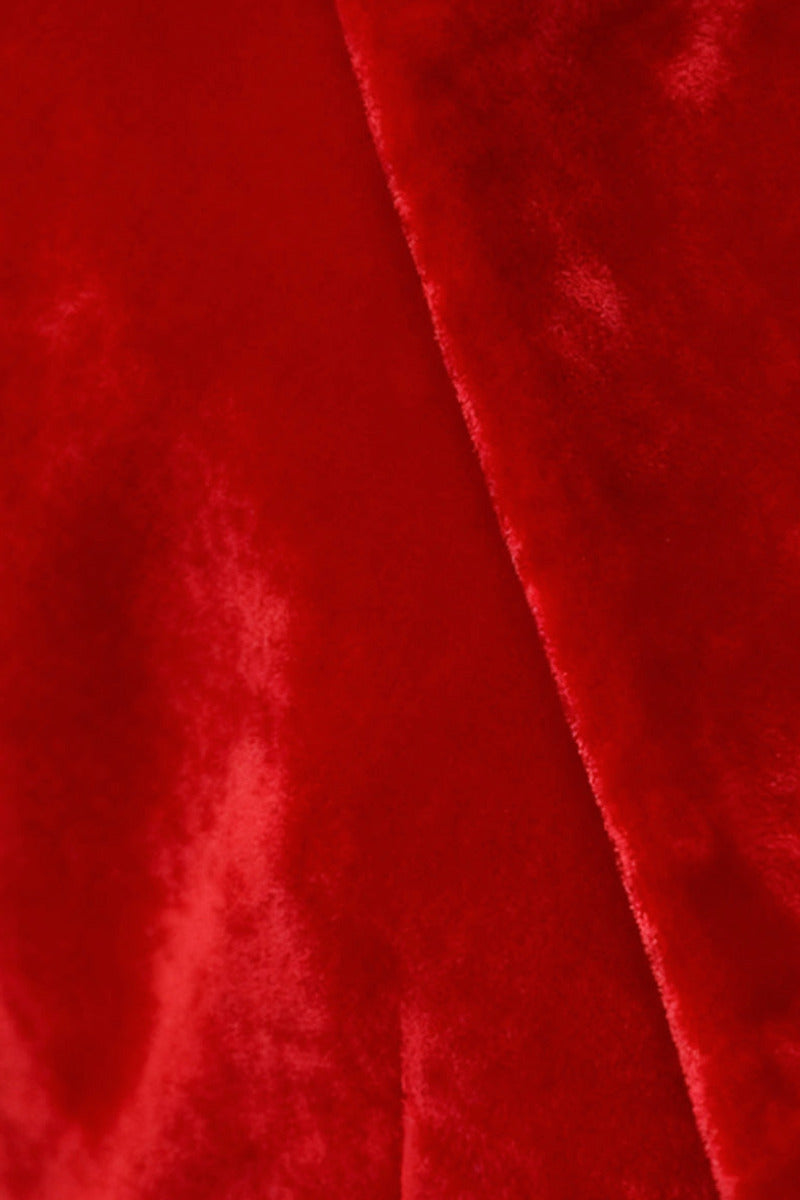 Cassian | Double Breasted Blazer Velvet Red – Product Photo