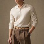 Leather Belt Vegetable Tanned Beige – Side Angle View
