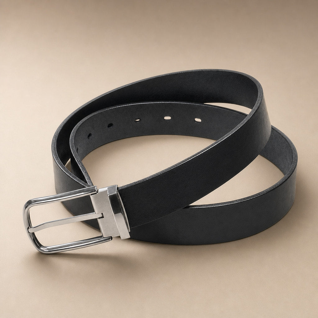 Leather Belt Vegetable Tanned Black – Product Photo