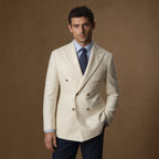 Blazer Half Lined Tailored Fit in Cream – Tarlano Premium Menswear