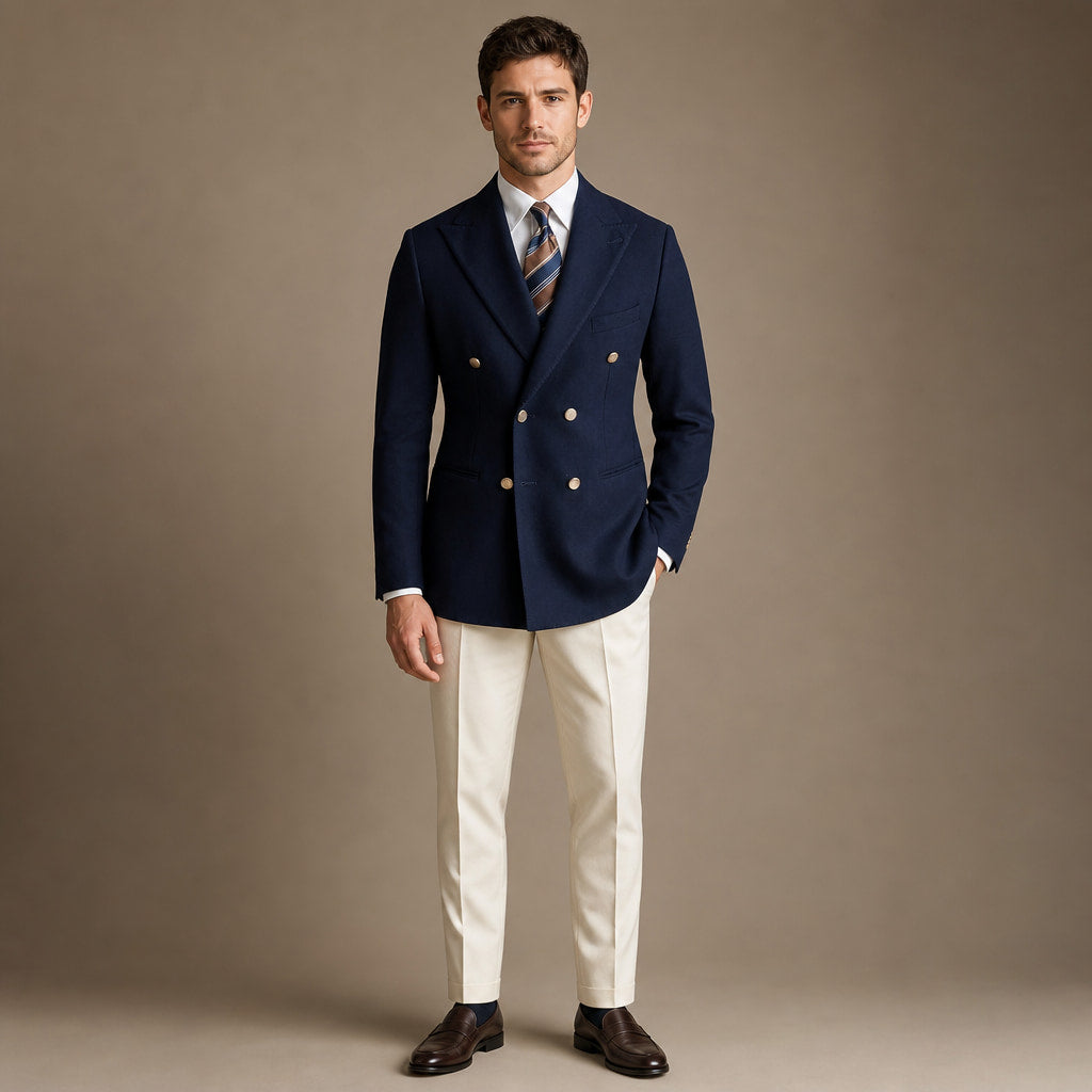 Blazer Half Lined Tailored Fit Navy – Full Look