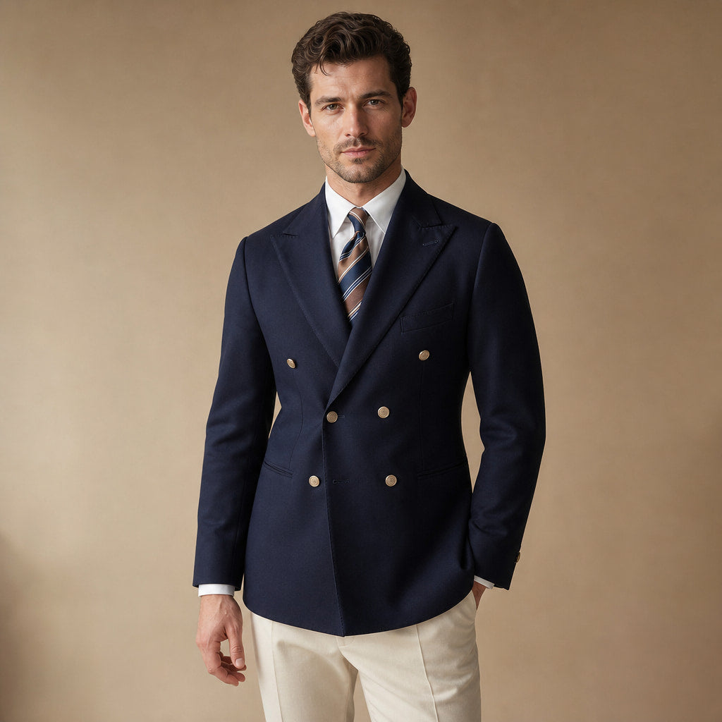 Blazer Half Lined Tailored Fit Navy – Product Photo