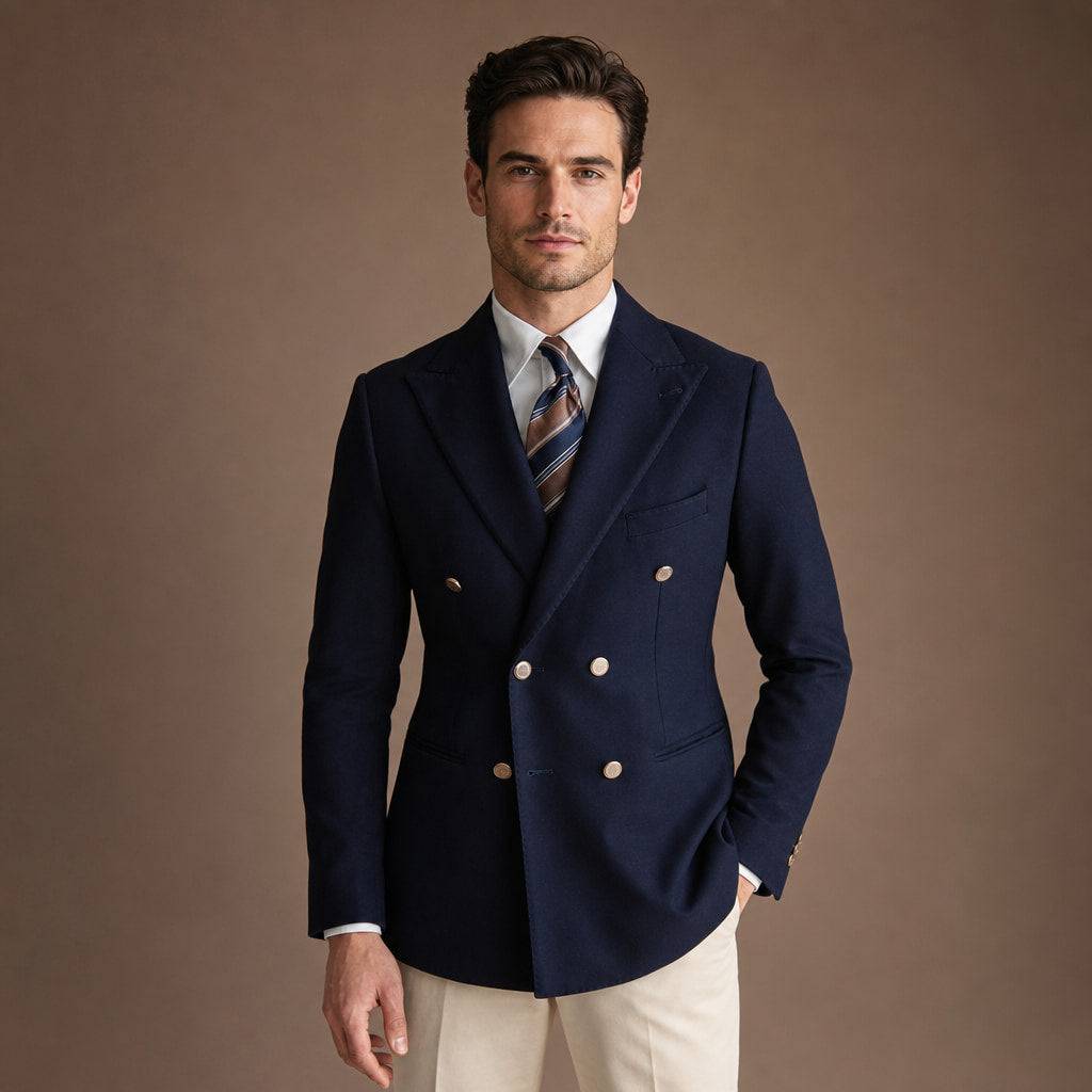 Blazer Half Lined Tailored Fit in Navy – Tarlano Premium Menswear