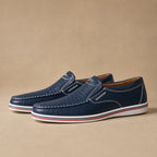 Leather Loafer Slip On in Blue – Tarlano Premium Menswear