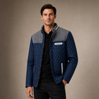 Puffer Jacket Lightweight Quilted Button-Down in Blue – Tarlano Premium Menswear