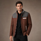 Puffer Jacket Lightweight Quilted Button-Down Brown – Product Photo