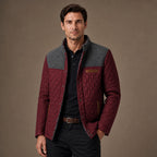 Puffer Jacket Lightweight Quilted Button-Down Wine – Product Photo