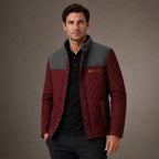 Puffer Jacket Lightweight Quilted Button-Down in Wine – Tarlano Premium Menswear