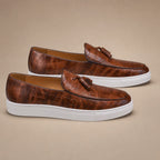Tassel Loafer Shoes Leather Slip On in Cognac Brown – Tarlano Premium Menswear