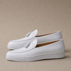 Tassel Loafer Shoes Leather Slip On in Pearl White – Tarlano Premium Menswear