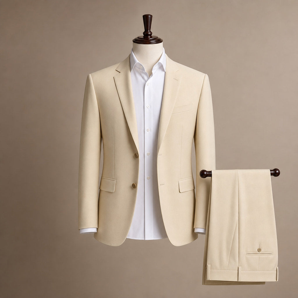 Three Piece Suit Slim Fit Beige – Product Photo