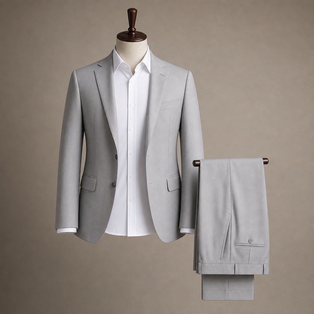 Three Piece Suit Slim Fit Light Grey – Product Photo