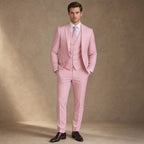Three Piece Suit Slim Fit in Pink – Tarlano Premium Menswear