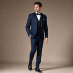 Dress Suit Shawl Collar Navy Blue / Navy – Product Photo