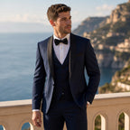 Dress Suit Shawl Collar Navy Blue / Navy – Styled Editorial Shot