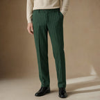 Dress Pants Pinstripe Straight Fit Green – Product Photo