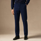 Dress Pants Pinstripe Straight Fit Navy – Product Photo