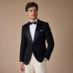 Blazer Half Lined Black Black – Side Angle View