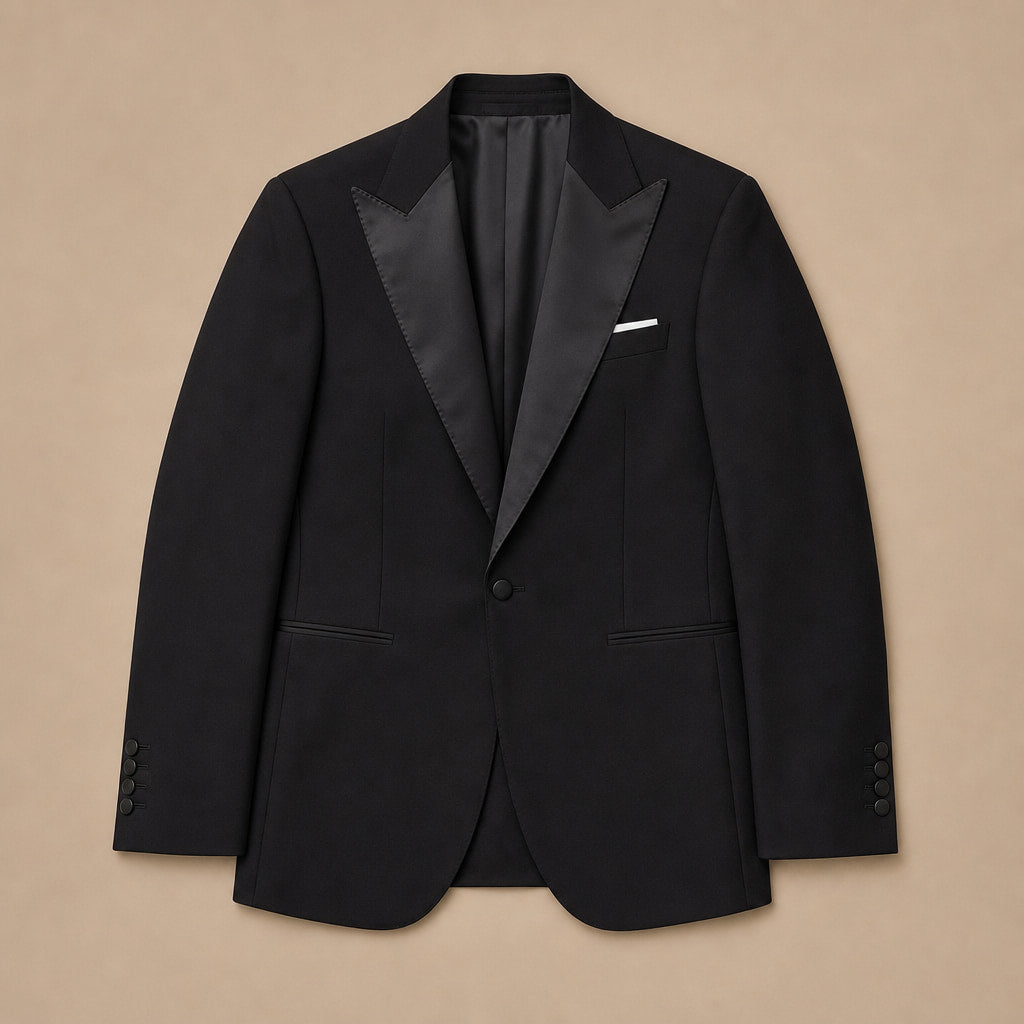 Blazer Half Lined Black Black – Flat Lay Product Photo