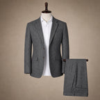 Three Piece Suit Herringbone Slim Fit Dark Grey – Product Photo